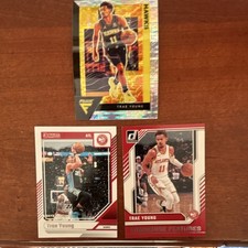 Panini Flux Donruss Prizm Trae Young Atlanta Hawks NBA 2023-24 3 Card Lot