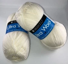 Berroco Ultra Wool Yarn - #3300 Snow - Superwash Wool - Lot of 2 NEW