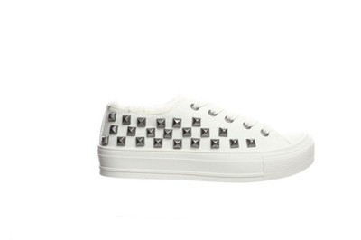 Steve Madden Womens Vieve White Fashion Sneaker Size 6 (5211512)
