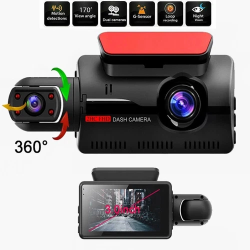 3" Dash Cam Pro Car Camera Recorder Dual Front and Rear HD 1080P Night Vision UK deal from eBay