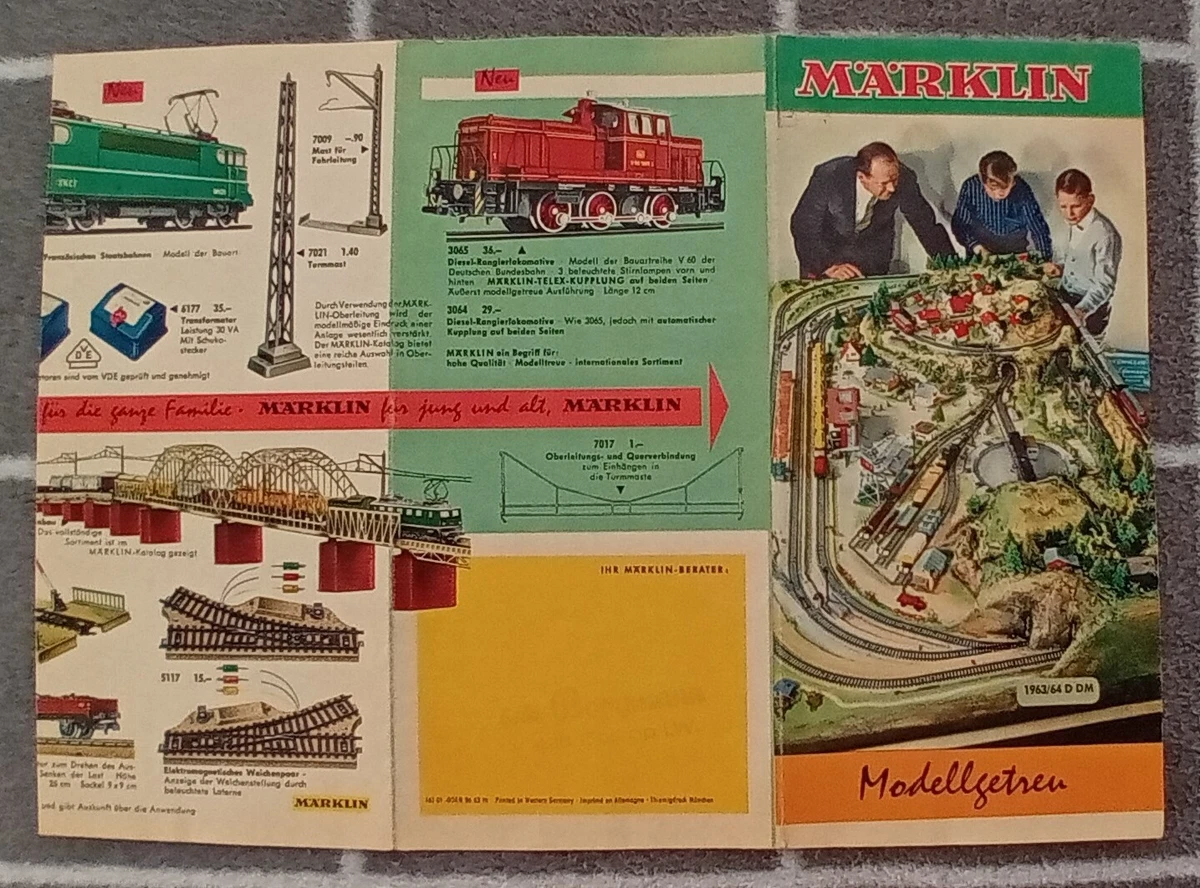 Märklin H0 Werbe-Flyer / Prospekt von 1963/64 / OOAN 06 63  th  / TOP / Original