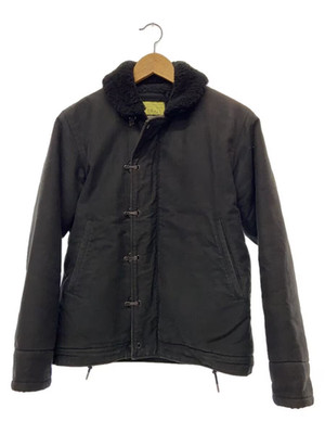 Buzz Rickson x William Gibson N-1 Navy Deck Jacket Black Cotton Men s Small