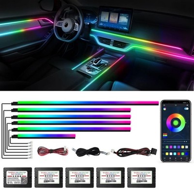 Dreamcolor Acrylic Interior Car Lights, WEBUPAR Car Accessories 6 in 1 Car LE...