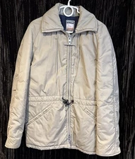 VTG Mighty Mac Jacket Mens Size 40 Beige Goose Down Parka Coat Made In USA