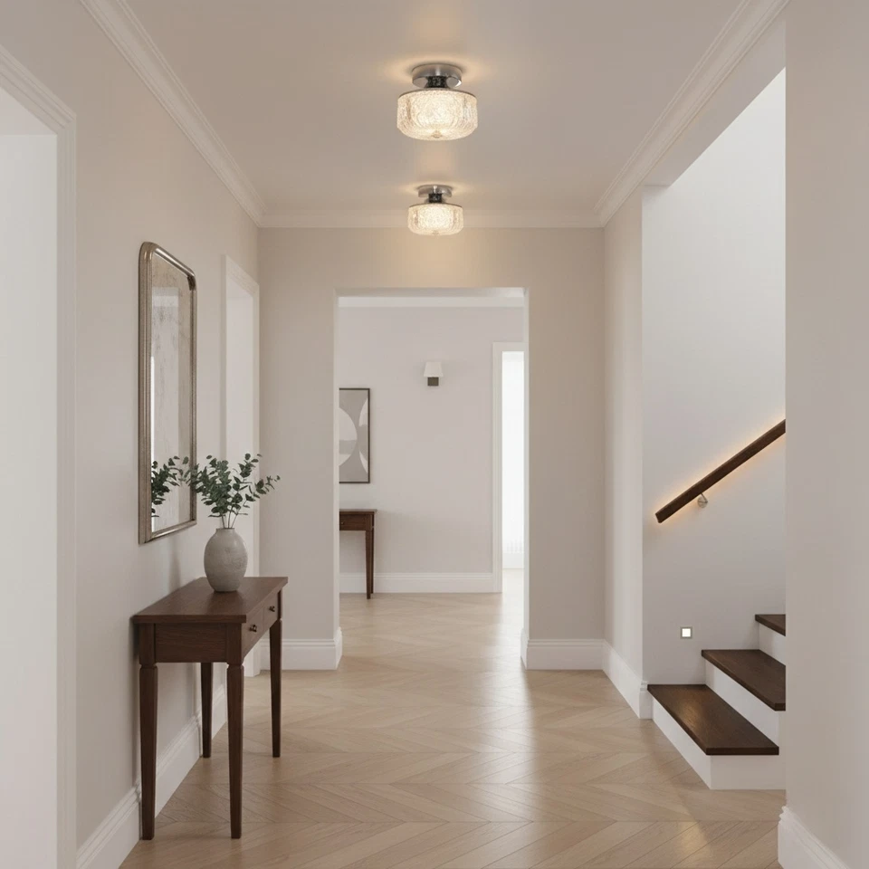 Lampadario di Cristallo 12W Ø16cm LED 1390lm Stile Diamantato/Rigato IP20 - Immagine 2 di 4