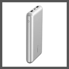 Belkin 20000mAh Power Bank 15W USB-A + USB-C - Silver