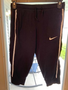 Nike Junior Youth Kids Boy or Girl Sz XL Athletic Sport Pants Black White Stripe
