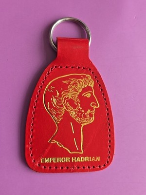 Schlüsselanhänger Schlüsselring - Vintage Leder Kaiser Hadrian