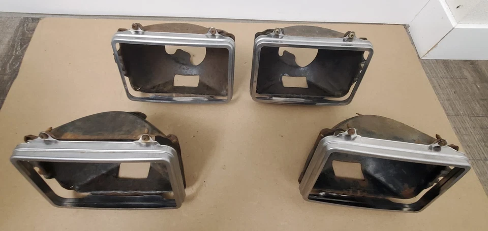 Chevy Squarebody C10 C20 C30 Blazer Suburban 1981-1987 anillo de faros furgoneta con canastilla Foto 2 de 4