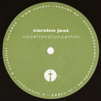 Carsten Jost Uccellacciuccellini Vinyl Single 12inch NEAR MINT Sender Records