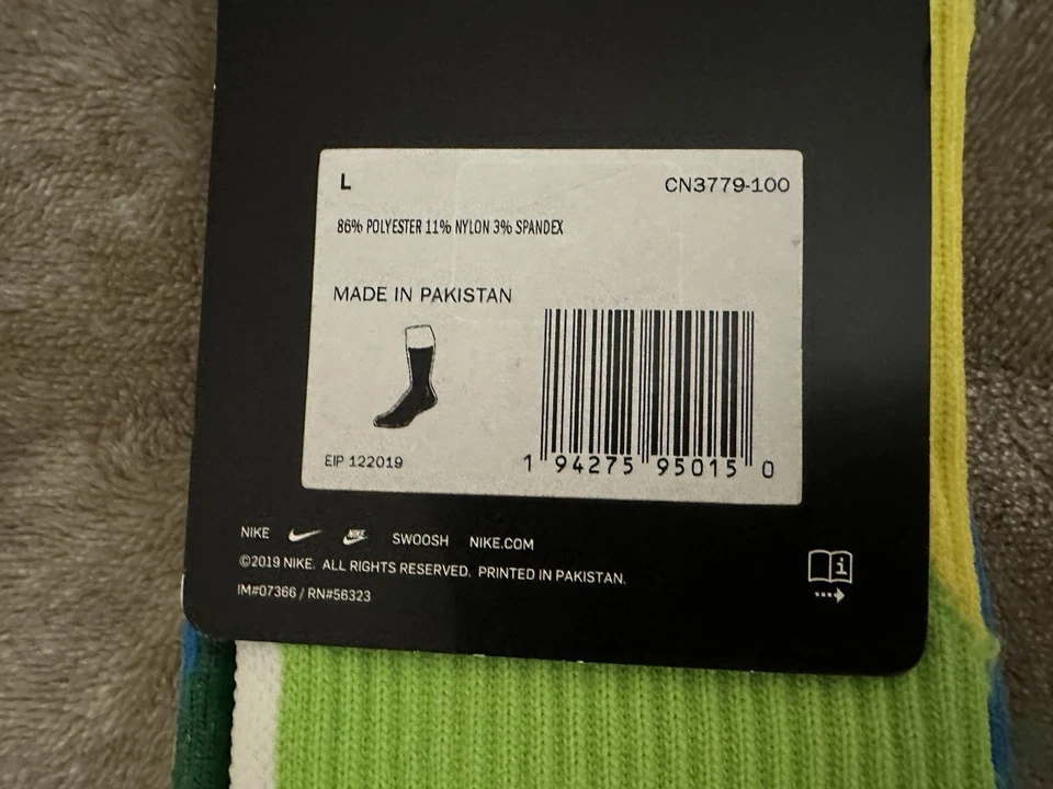 Nike SB Parra Brazil Federation Kit Socks Size L NEW CN3779-100 - Image 3 of 3