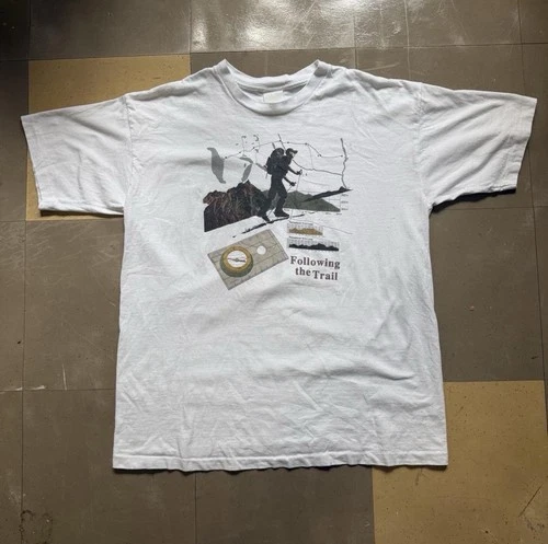 Banana Republic Hiking following the trail rar 1990s vintage concert t-shirt, vintage, size XL, single stitch, B+ condition