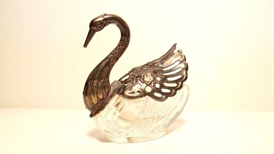 Godinger серебро #1704 кристалл и серебро SWAN погреб Италии - Изображение 2 из 4