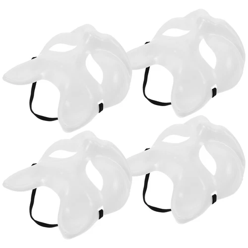  4 Pcs Masque De Renard Manquer Masques Vierges À Peindre Facial Animal