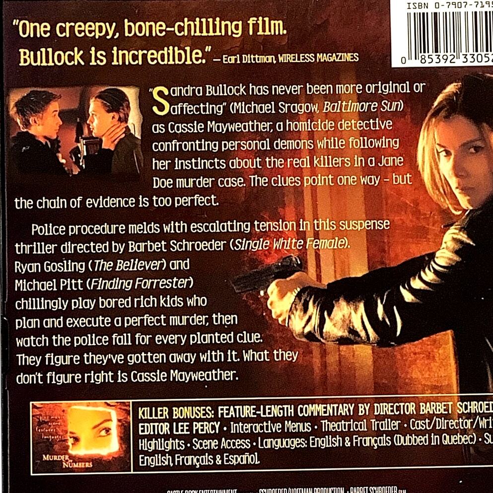Murder by Numbers (Widescreen) 2002 DVD, 120 Minutes of