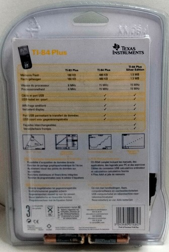 Texas Instruments TI-84 Plus Original Graphic Calculator, NEW unopened packaging - Afbeelding 3 van 7