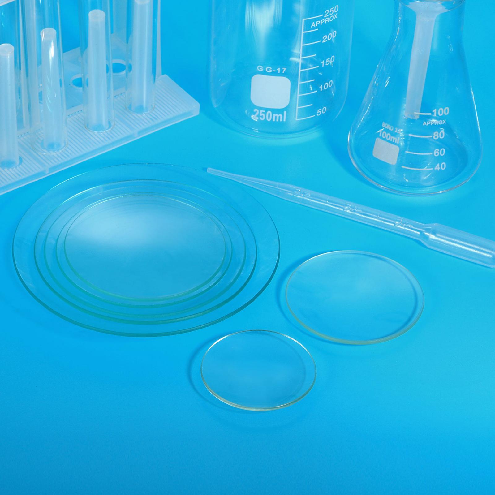 Lot De 3 Verres De Montre 150 Mm - Couvercles Bécher En Verre Borosilicaté Transparent, Bords Chanfreinés Pour Laboratoire Et Usage Quotidien