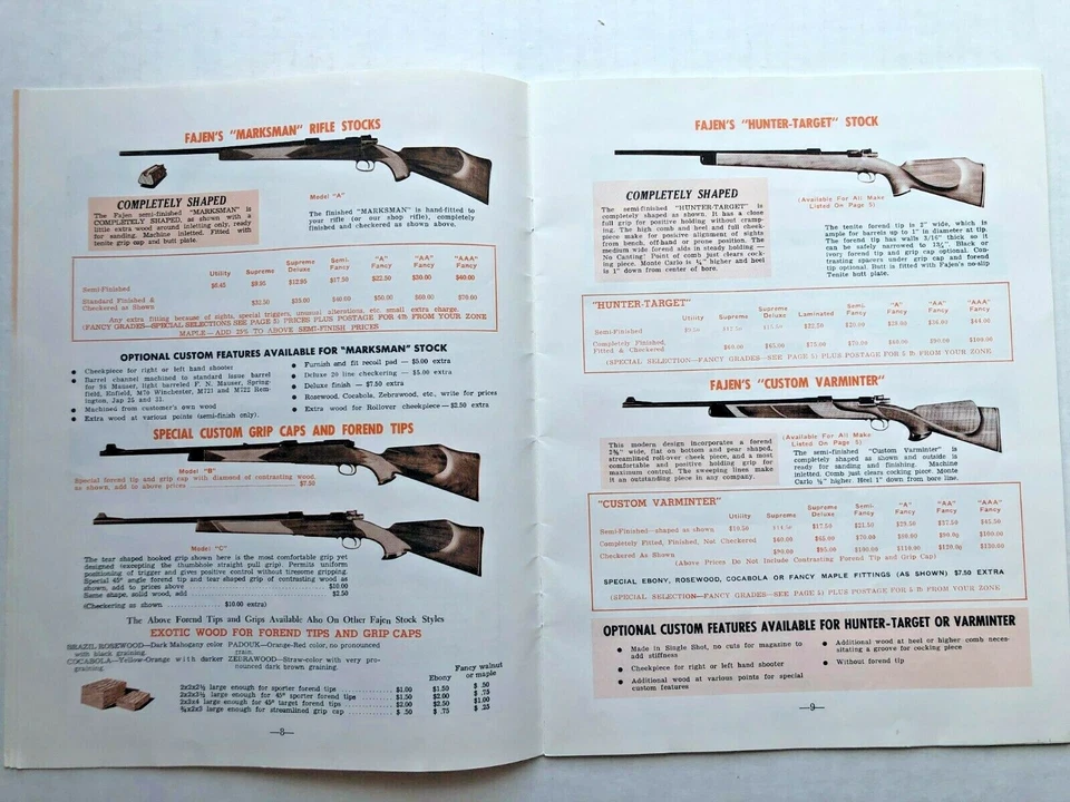 Vintage Reinhart Fajen Gun Stock Catalog-- Lots of Custom Gun Stock Photos - Image 3 of 4