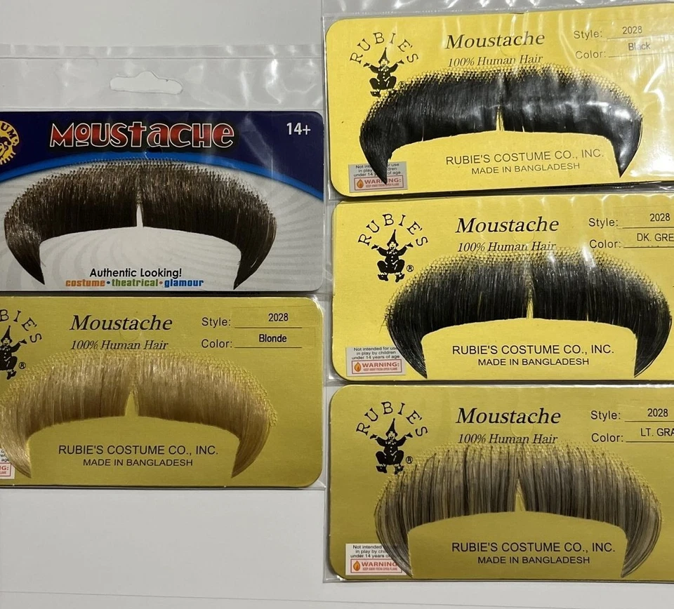 BIGOTES TEATRALES - 100% CABELLO HUMANO WINCHESTER BIGOTE RUBÍES 2028 ELIGE CUALQUIERA 1 Foto 3 de 4