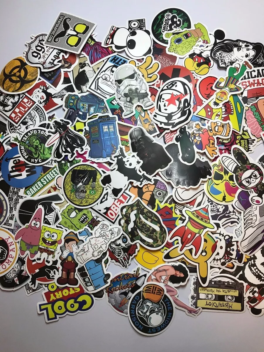 100 Skateboard Stickers bomb Vinyl Laptop Luggage Decals Dope Sticker Lot  cool