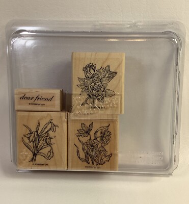 Stampin' Up! - Dear Friend - Set of 4 Wood Block Stamps