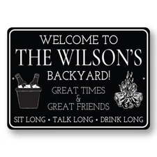Custom Backyard Grill Metal Sign Metal Sign