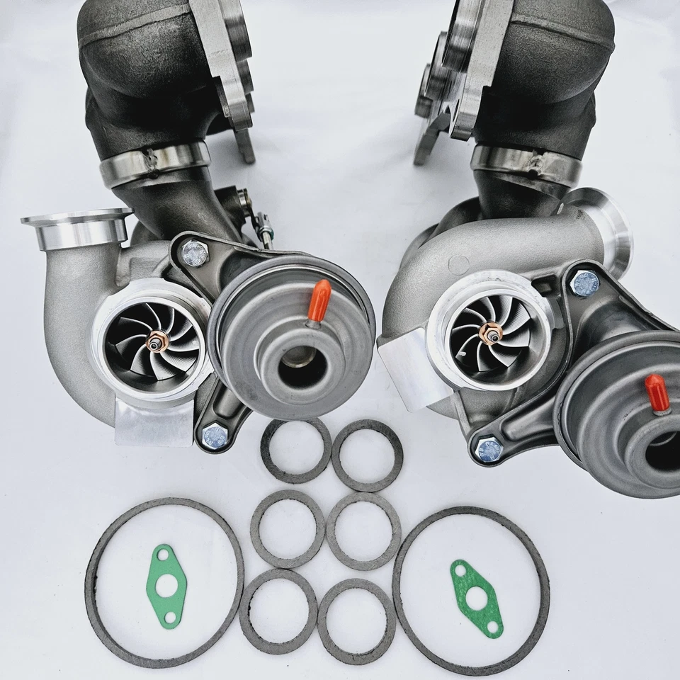Upgrade 750HP Twin Turbos TD04 17T For BMW N54 535i 135i Z4 X6 740 E60 E89 F71 - Image 2 of 4