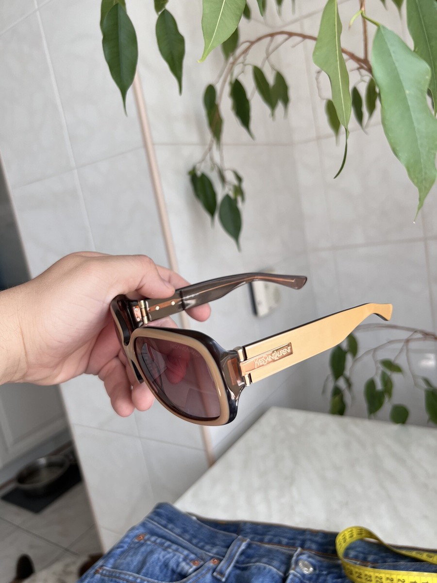 Yves Saint Laurent Logo Sunglasses Peach Colour | eBay display picture 1