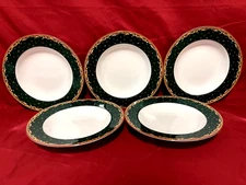 Mikasa California Paisley Classic Set Of 5 Rimmed Soup Bowls 8 1/2"