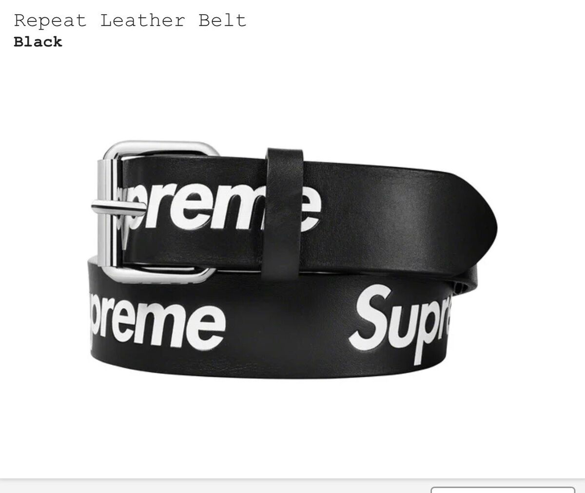 Supreme Repeat Leather Belt