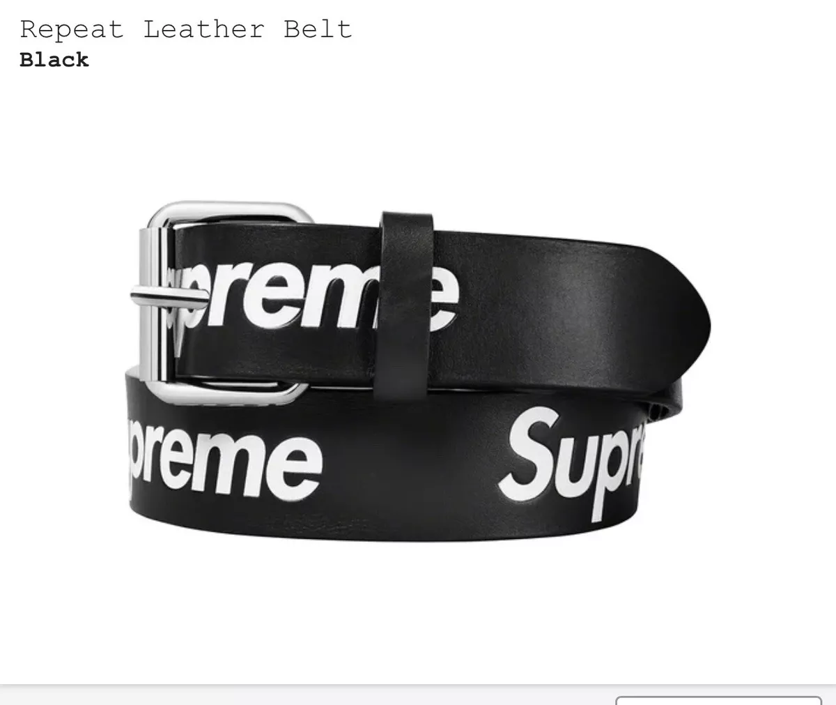 Repeat Leather Belt - spring summer 2022 - Supreme