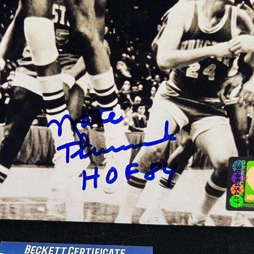NATE THURMOND "HOF 84" WARRIORS SIGNED AUTOGRAPH 8X10 PHOTO BAS BECKETT COA (B) - Picture 2 of 3