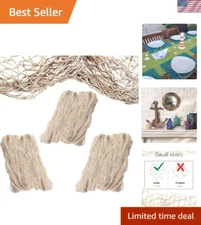 Versatile 14x4 ft Fish Net Decorative Set of 3 - Perfect for Nautical Parties