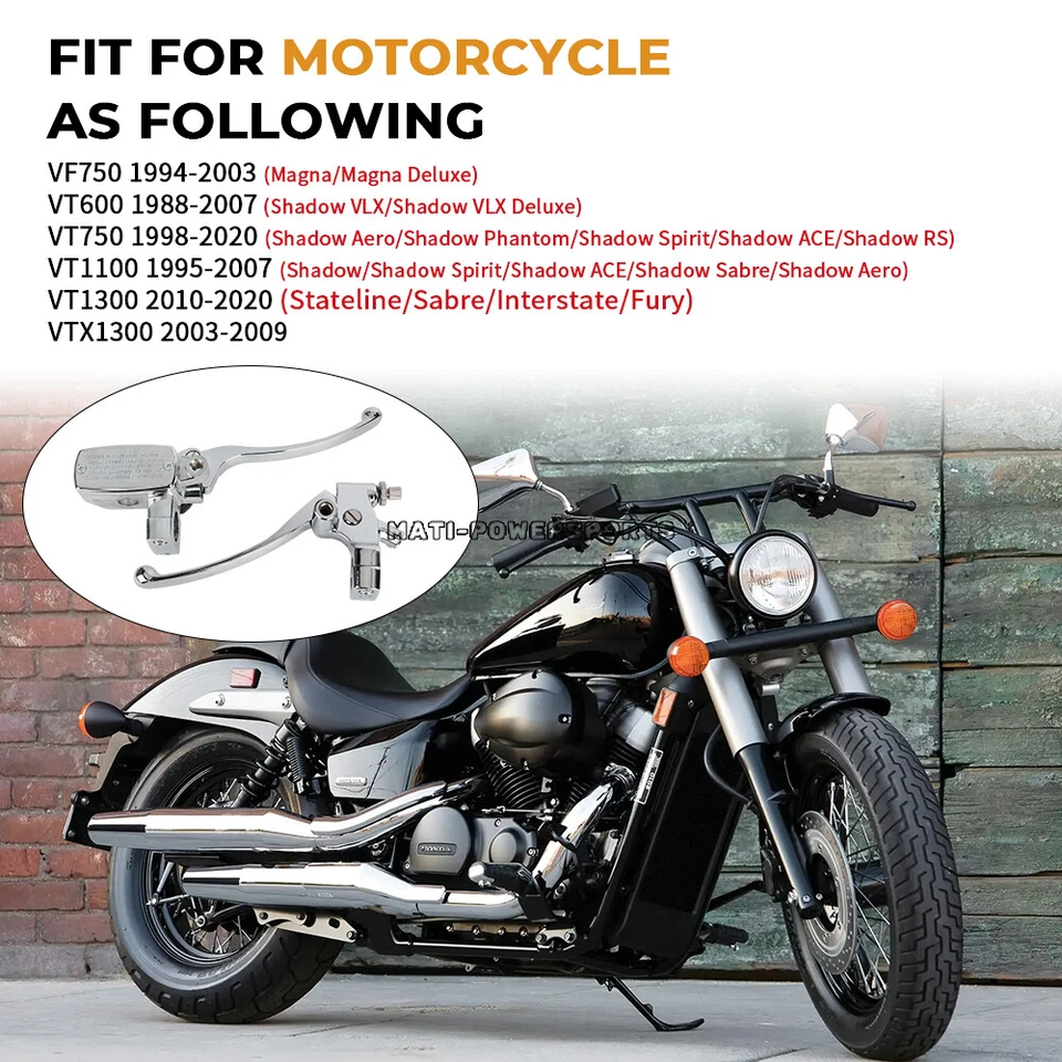 1" 25mm Brake Master Cylinder &Clutch Lever for Honda Magna 750 VF750C 1994-2003 - Image 3 of 4