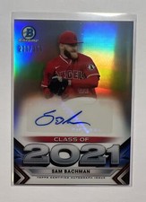 2021 Bowman Draft - Class Of 2021 Insert Refractor /250 Auto Sam Bachman #C21-SB
