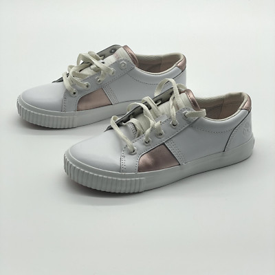 Timberland Skyla Bay Damen Sneaker UK 3,5 | Weiß Rosegold Leder Sneaker
