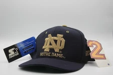 New Old Stock Irish Starter Hat 90s Notre Dame Snapback Dad Cap Fit
