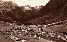 Switzerland Bergün Aerial View Vintage RPPC B146
