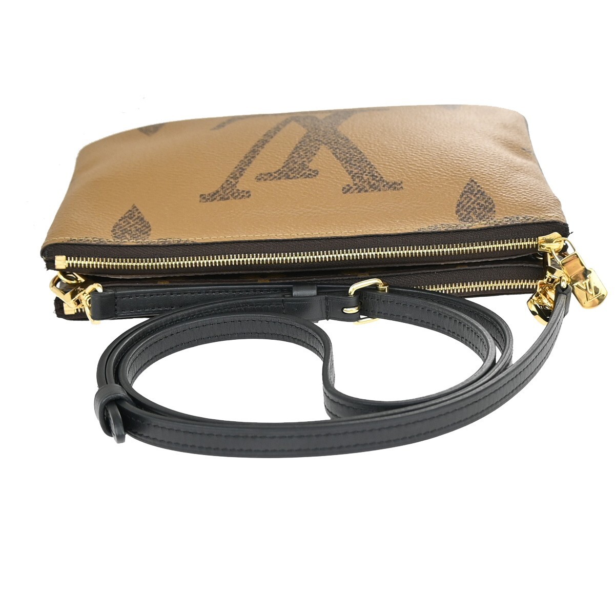 LOUIS VUITTON Pochette Double Zip Shoulder Bag Monogram LOUIS VUITTON Pochette Double Zip Shoulder Bag Monogram