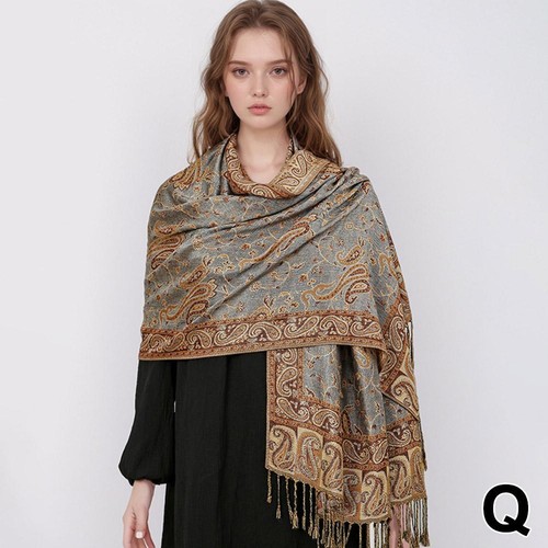 Pashmina Hijab Shawls Paisley Bandana Scarf with Tassel Soft Hijab Turkish S ✨p - Picture 36 of 47