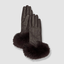 295 Sofia Cashmere Women's Purple 2-Button Cashmere-Lined Gloves Size M