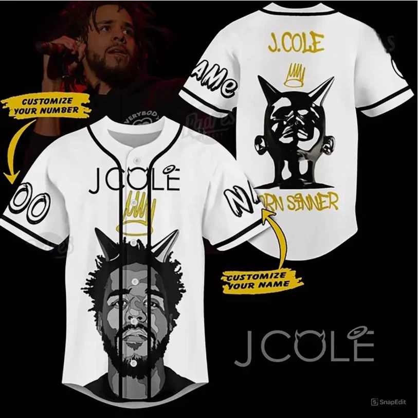 Rapper J Cole Custom Baseball Jersey