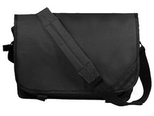 Black Bag Shoulder Messenger Satchel Laptop Bag School College Work