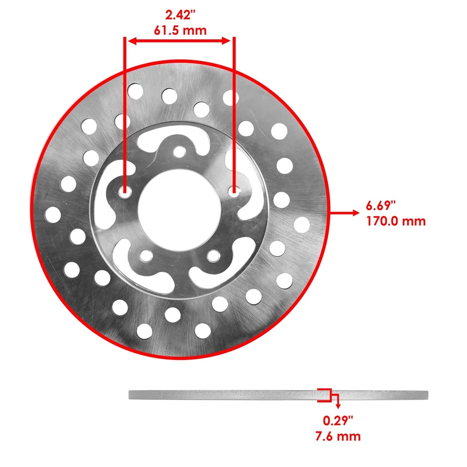 Caltric 43251-HN8-B01 43250-HN8-003 43251HN8B01 Rear Brake Disc Rotor For Honda - Image 2 of 4