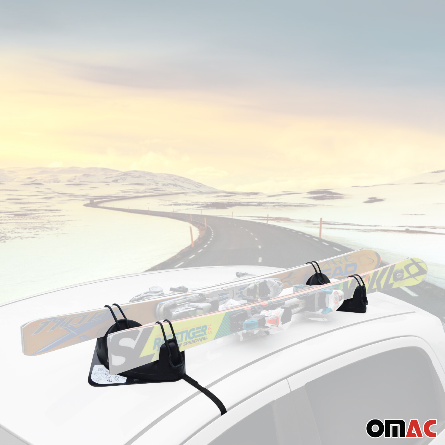 2 Pieces Ski Snowboard Racks Roof Mount Car Carrier Black eBay