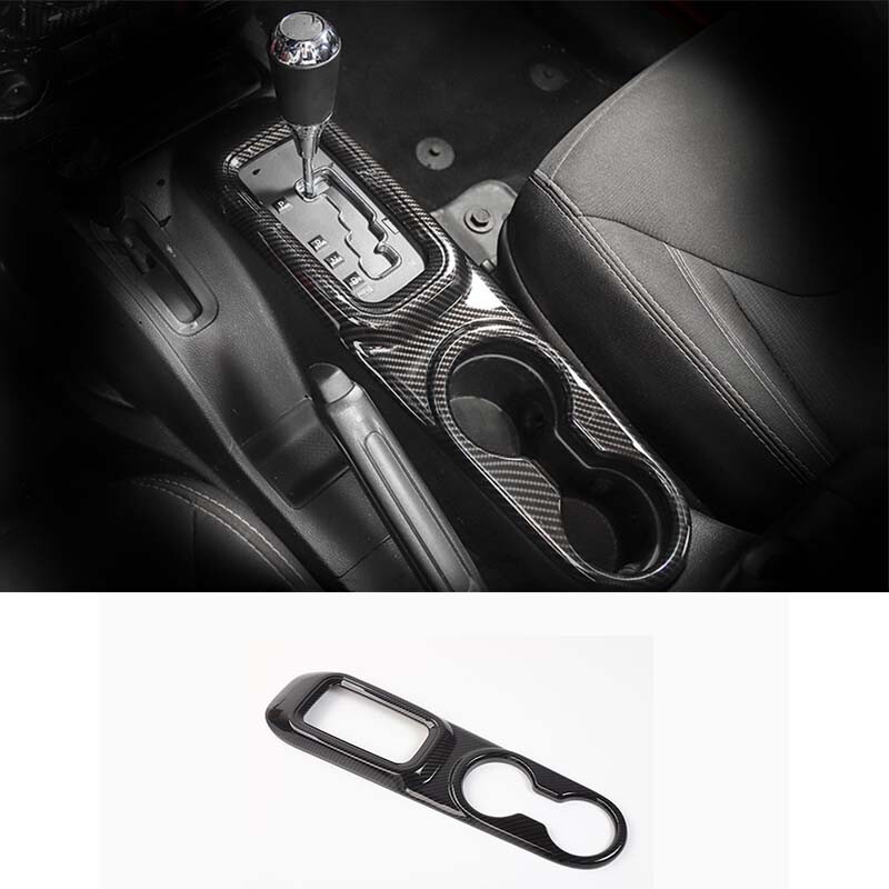 Gear Shift Box Panel Cover Trim for Jeep Wrangler JK 2011-2017 Carbon Fiber