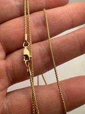 9ct Yellow Gold 1.1mm Solid Diamond Cut Franco 22 Inch / 55cm (GFFR35)