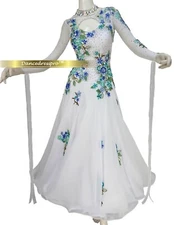 #3170 Custom-made Ballroom Modern Smooth Waltz Foxtrot Tango Dance dress