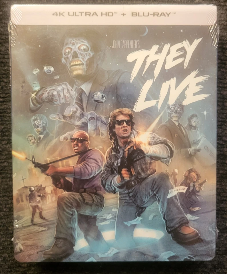 THEY LIVE Shout Factory 4K UHD / Blu-ray Excl. Set + NECA Frank Figure | Poster - Image 2 of 4