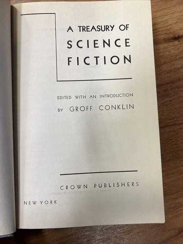 Groff Conklin / A Treasury of Science Fiction 1st Edition 1948 w/DJ - Picture 11 of 13